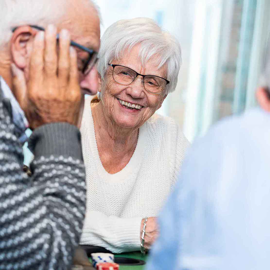 Glad dame fra Ældre Sagen i Hvidovre.